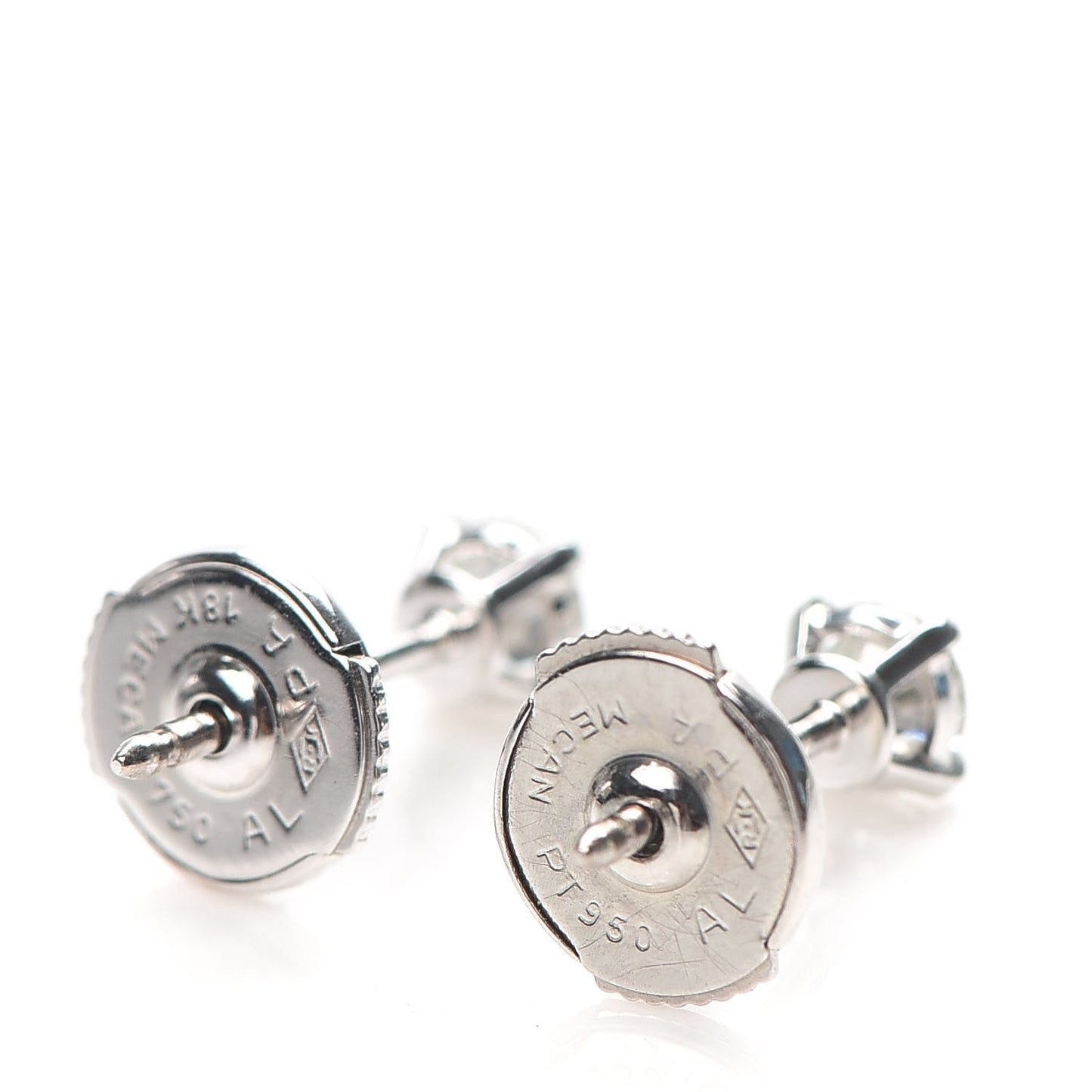 18K White Gold Diamond .46ctw Solitaire Earrings