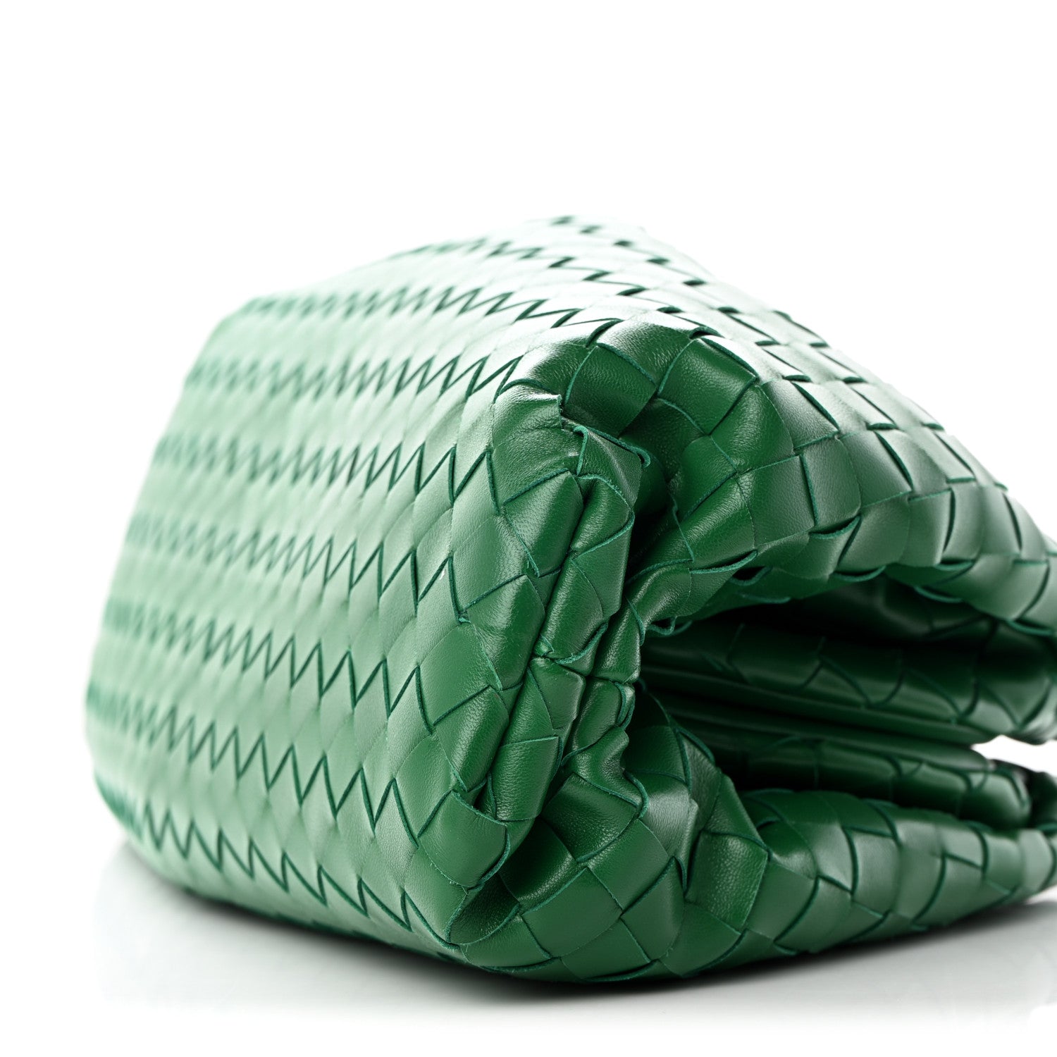 Bottega Veneta Nappa Maxi Intrecciato The Pouch Oversized Clutch Racing Green 10 of 10