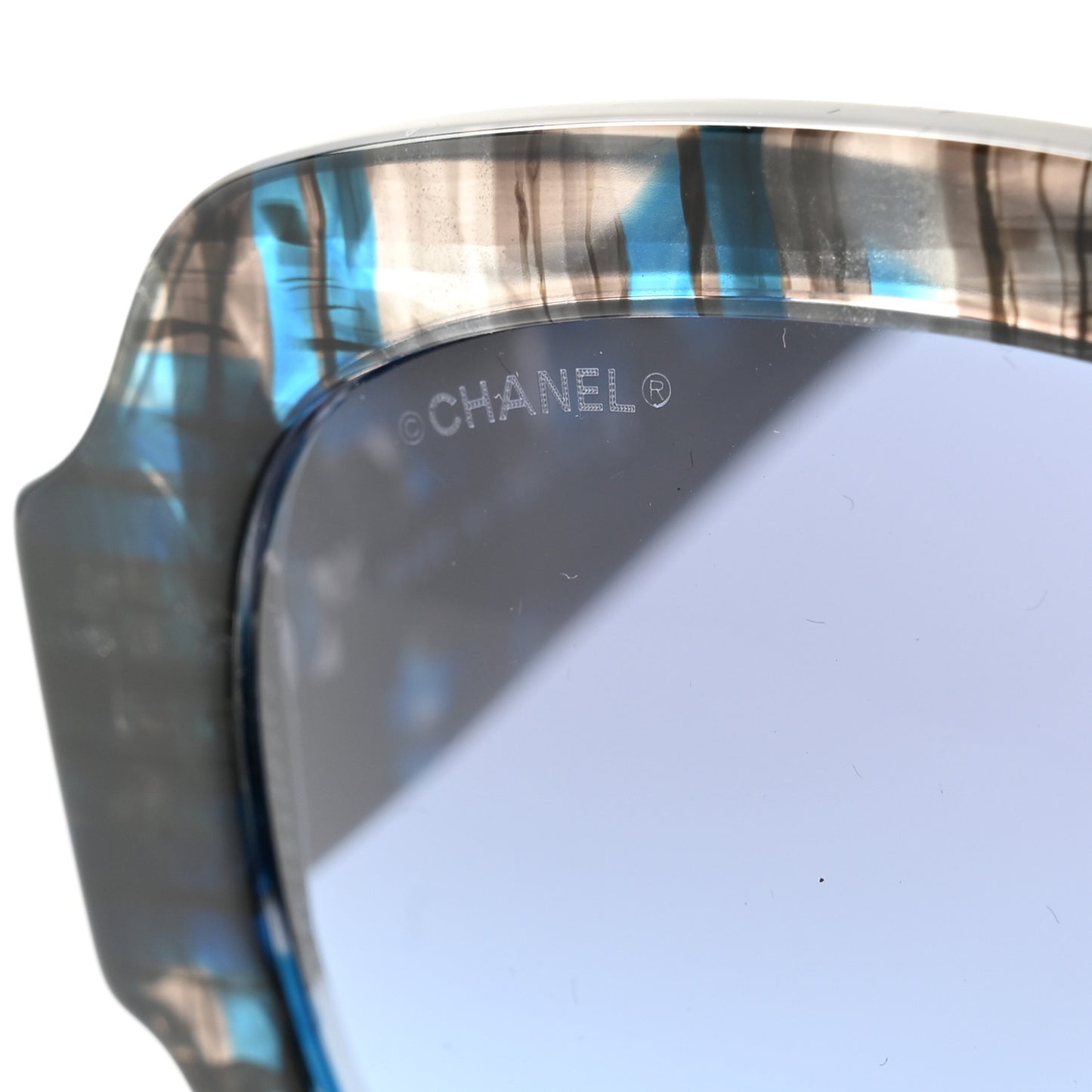 Acetate Tweed CC Sunglasses 5373 Blue Multicolor