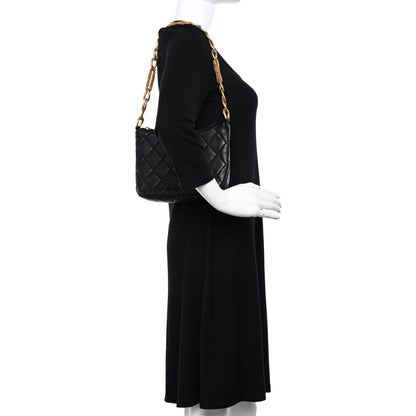 Chanel Lambskin Quilted CC Chain Hobo Black 2 of 11