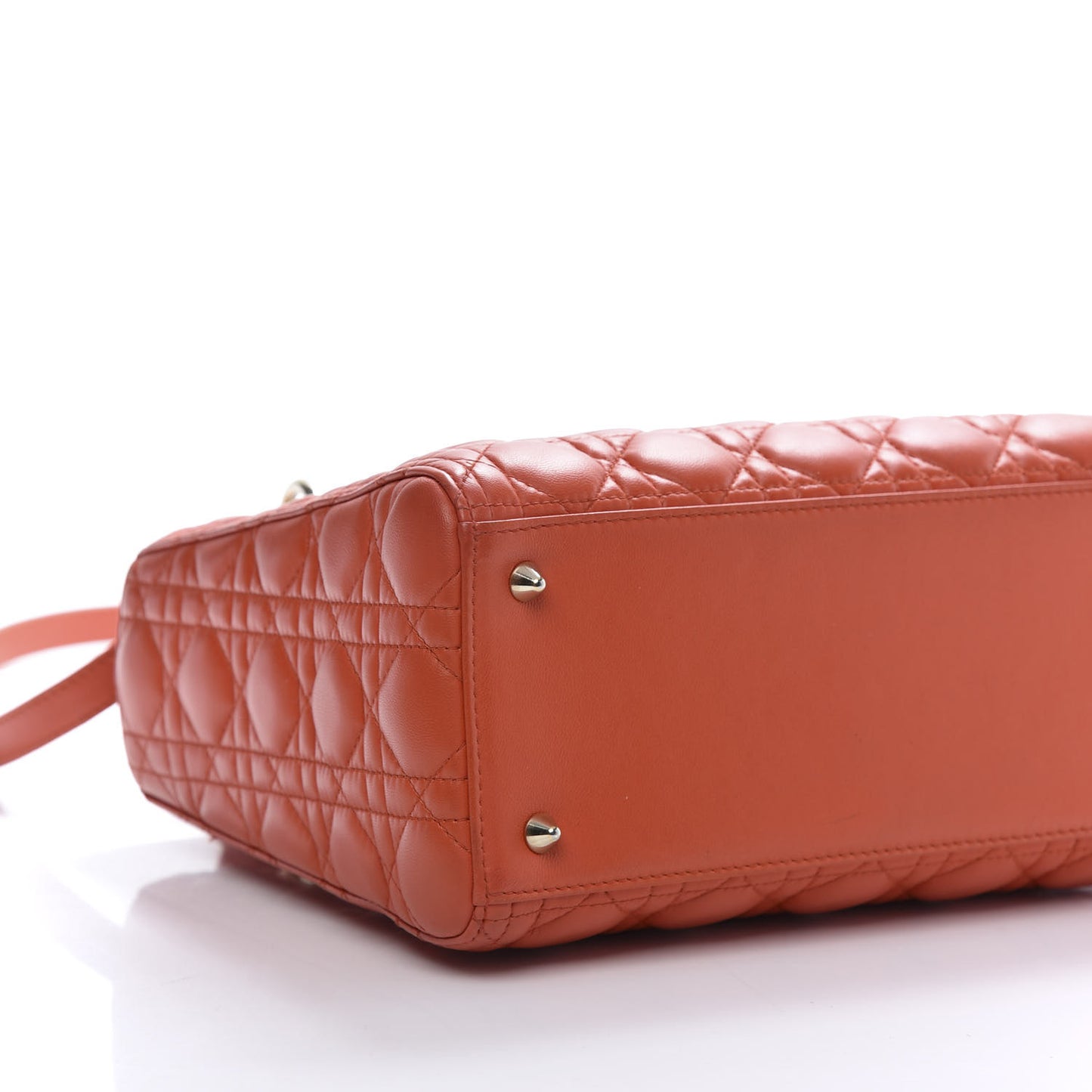 Lambskin Cannage Medium Lady Dior Orange