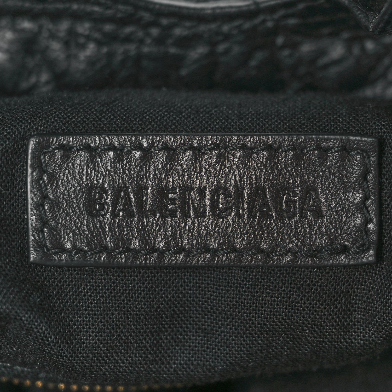 Balenciaga Crushed Calfskin Souvenir Charms Medium Tote Black 5 of 8