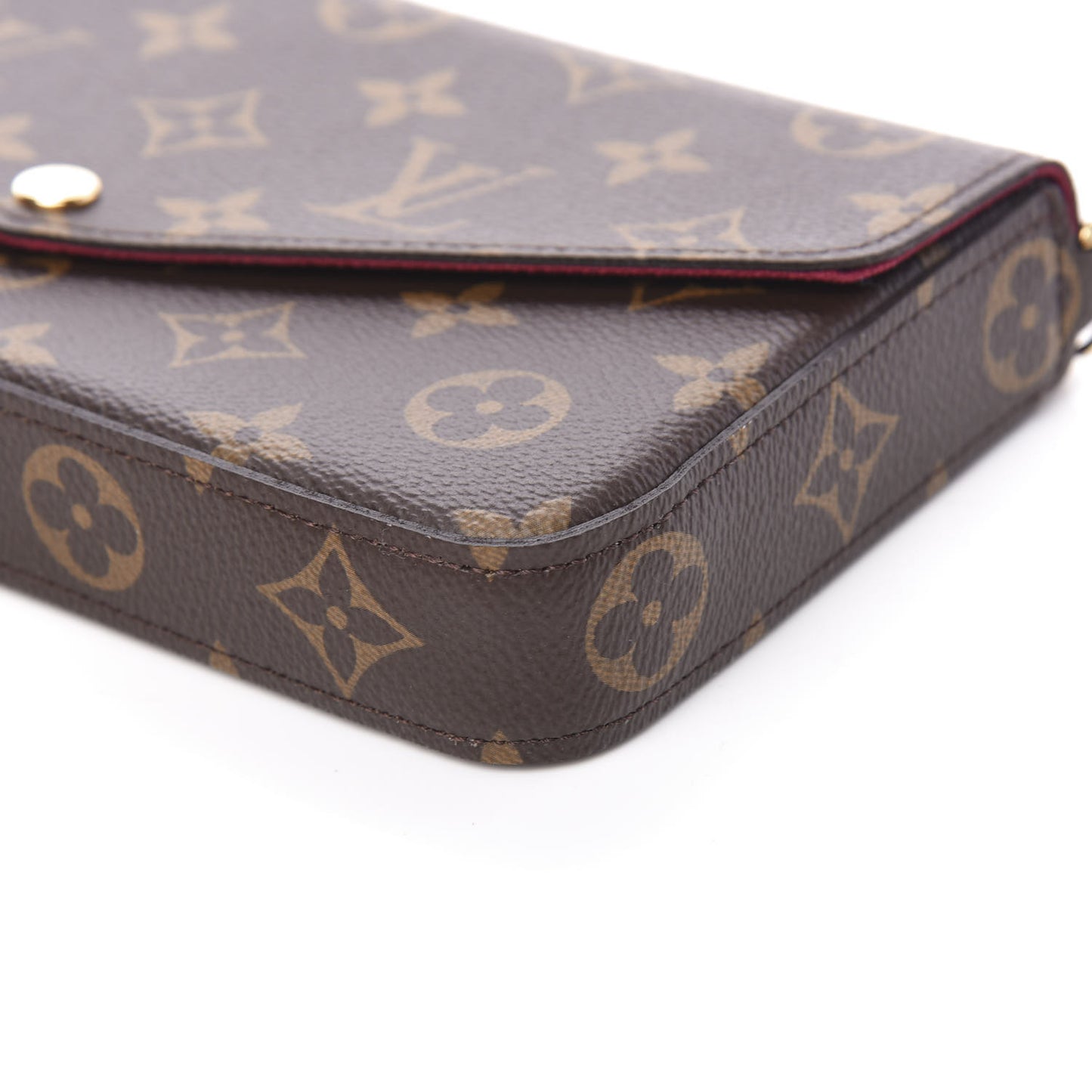 Monogram Pochette Felicie Chain Wallet Fuchsia
