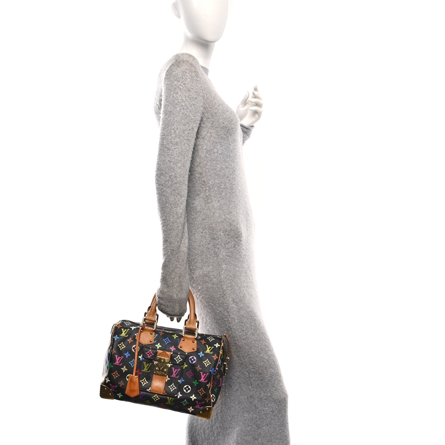 Louis Vuitton Monogram Multicolor Speedy 30 Black 2 of 11