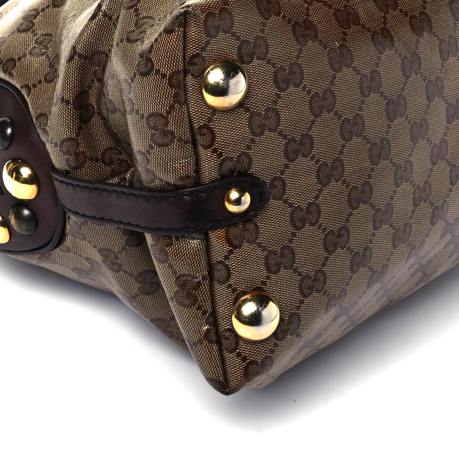Gucci Crystal Monogram Large Babouska Dome Bag Brown 6 of 7