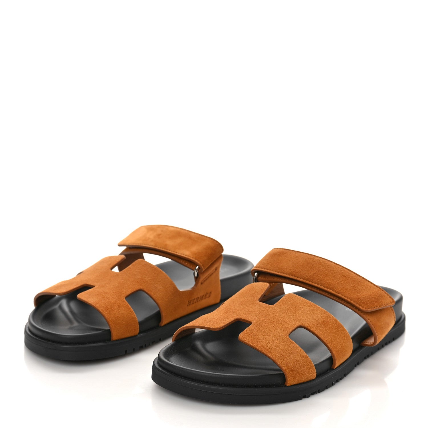 Hermes Suede Goatskin Womens Chypre Sandals 38 Naturel 4 of 10
