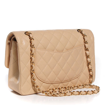 Chanel Caviar Quilted Medium Double Flap Beige Clair 3 of 9
