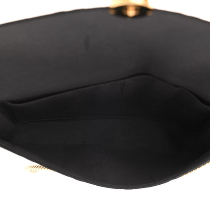 Fendi Vitello Soft F is Fendi Bi-Color FF 1974 Embossed Envelope Wallet On Chain with Pouches Maya Black 6 of 12