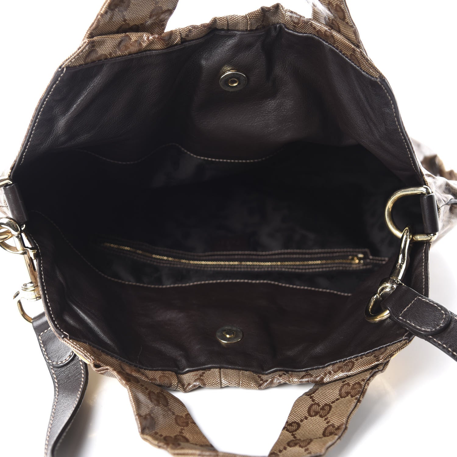 Gucci Crystal Monogram Medium Hysteria Tote Dark Brown 4 of 9