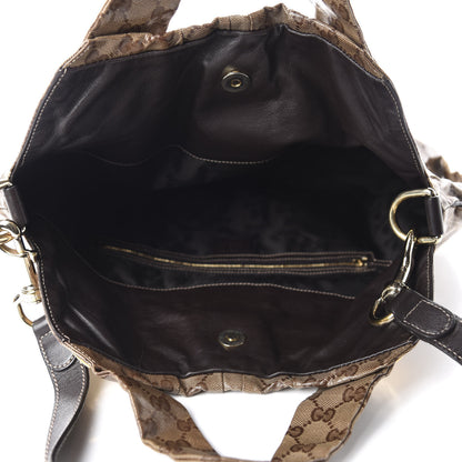Gucci Crystal Monogram Medium Hysteria Tote Dark Brown 4 of 9