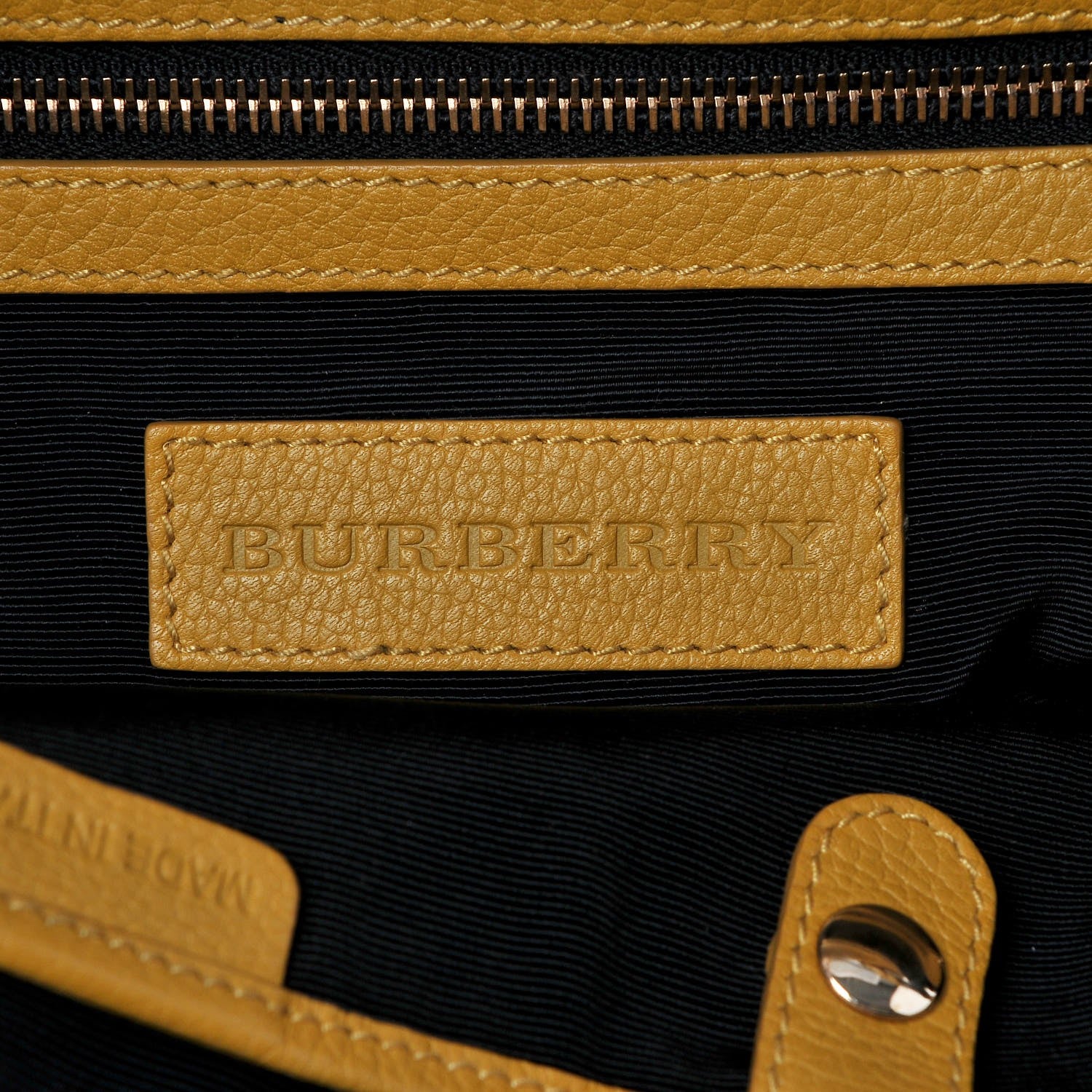 Burberry Pebbled Calfskin Prentice Tote Yellow 5 of 11