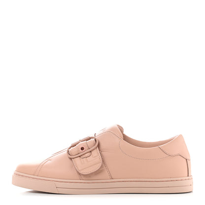 Fendi Vitello FF Embossed Womens Slip On Sneakers 39 Pink Burb 1 of 8