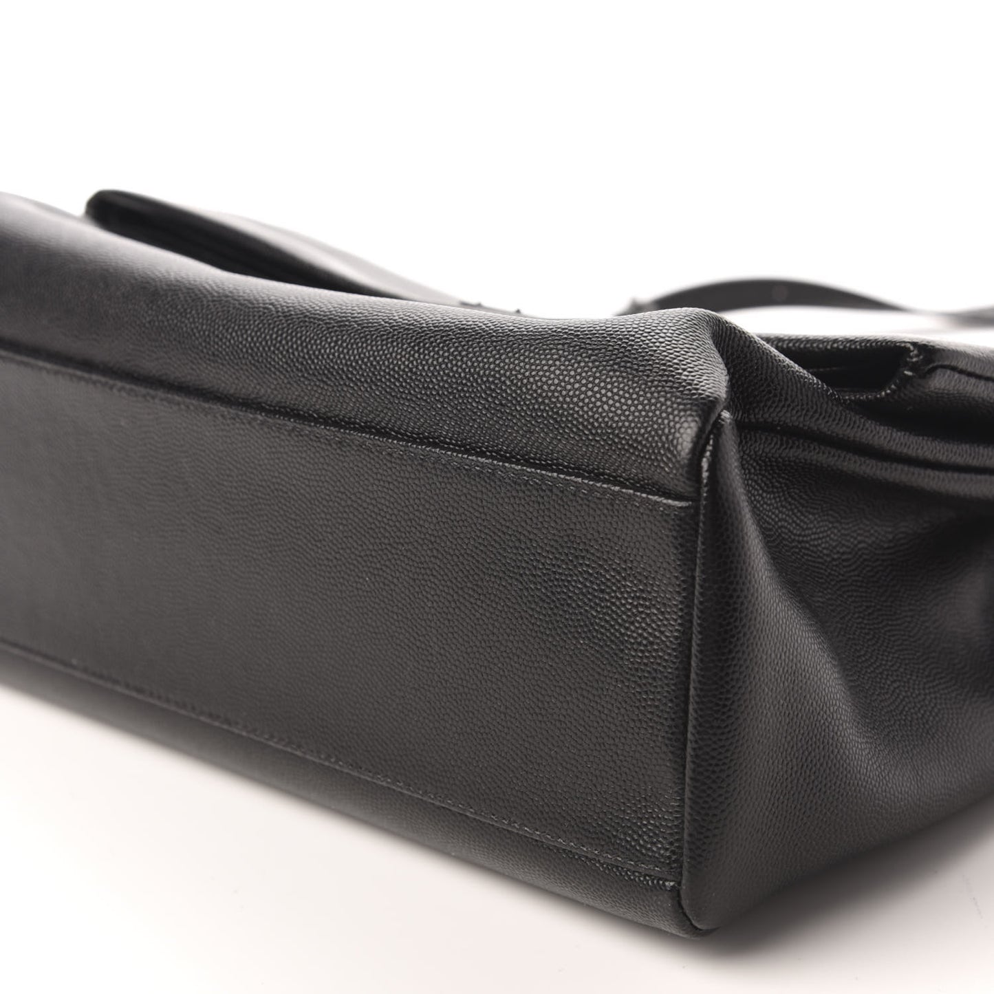 Grain De Poudre Medium West Hollywood Monogram Fold-Over Black