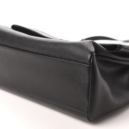 Saint Laurent Grain De Poudre Medium West Hollywood Monogram Fold-Over Black 7 of 9