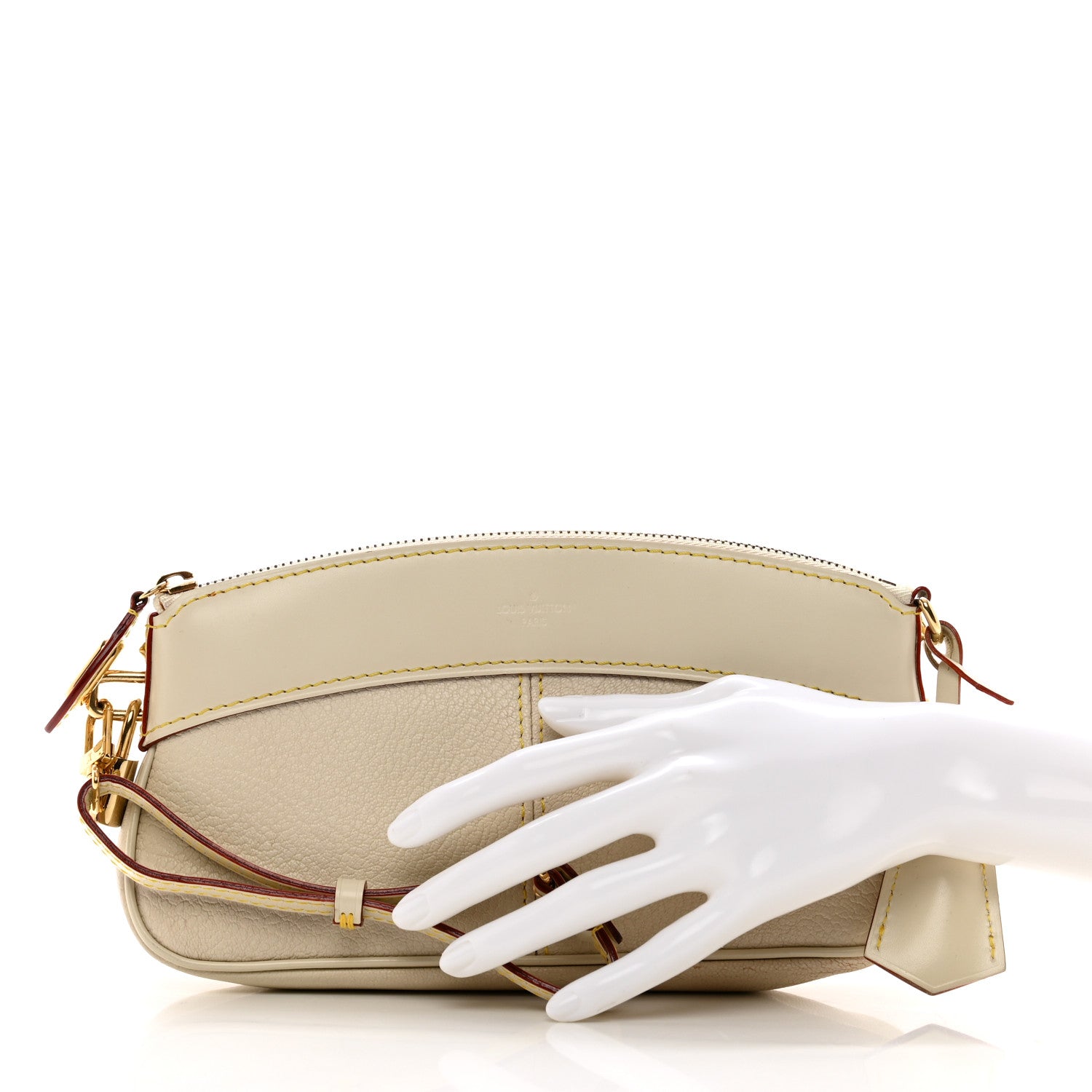 Louis Vuitton Suhali Lockit Clutch White 2 of 8