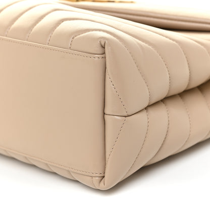 Saint Laurent Calfskin Y Quilted Monogram Medium Loulou Chain Satchel Dark Beige 11 of 15