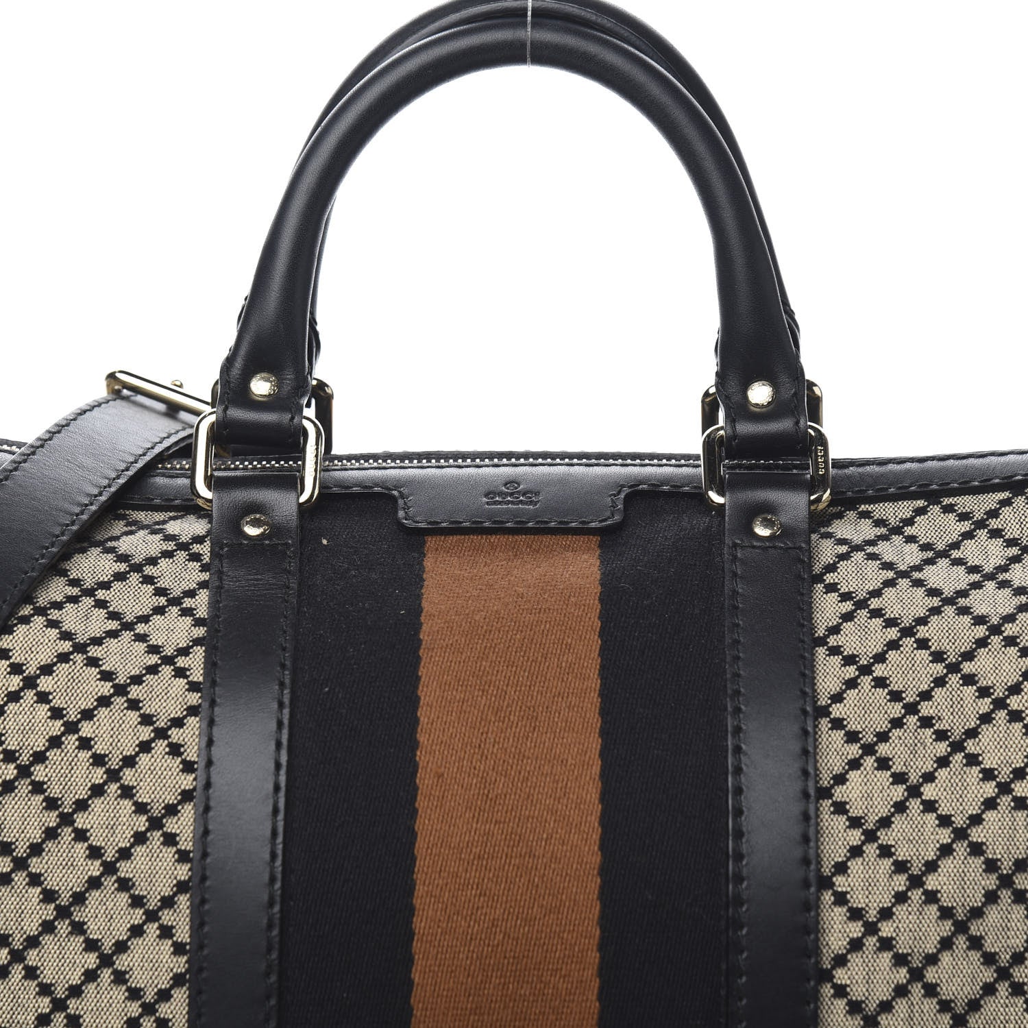 Gucci Diamante Vintage Web Medium Boston Black 13 of 13