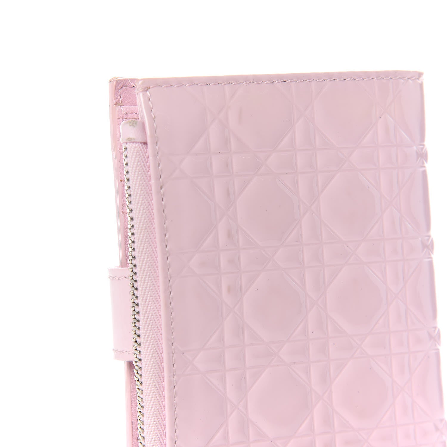 Christian Dior Patent Cannage Lady Dior Wallet Rose 5 of 9