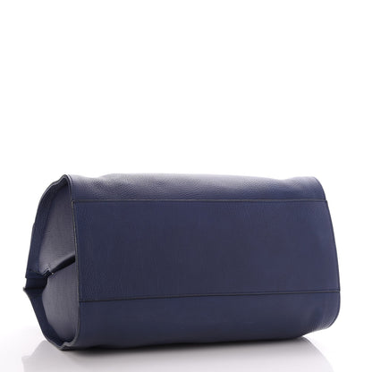 Balenciaga Grained Calfskin M Tube Round Tote Bleu Nautique 4 of 9