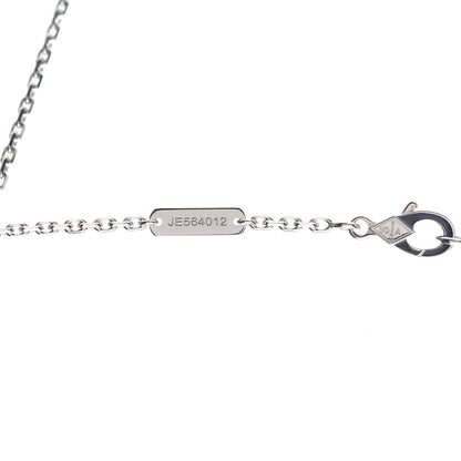 Van Cleef & Arpels 18K White Gold Mother of Pearl Magic Alhambra Pendant Necklace 5 of 9