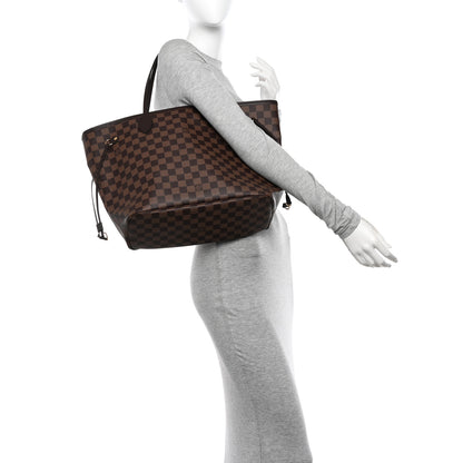 Louis Vuitton Damier Ebene Neo Neverfull MM Rose Ballerine 2 of 9
