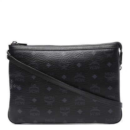 MCM Visetos Liz Shopper Tote Pouch Black 1 of 10