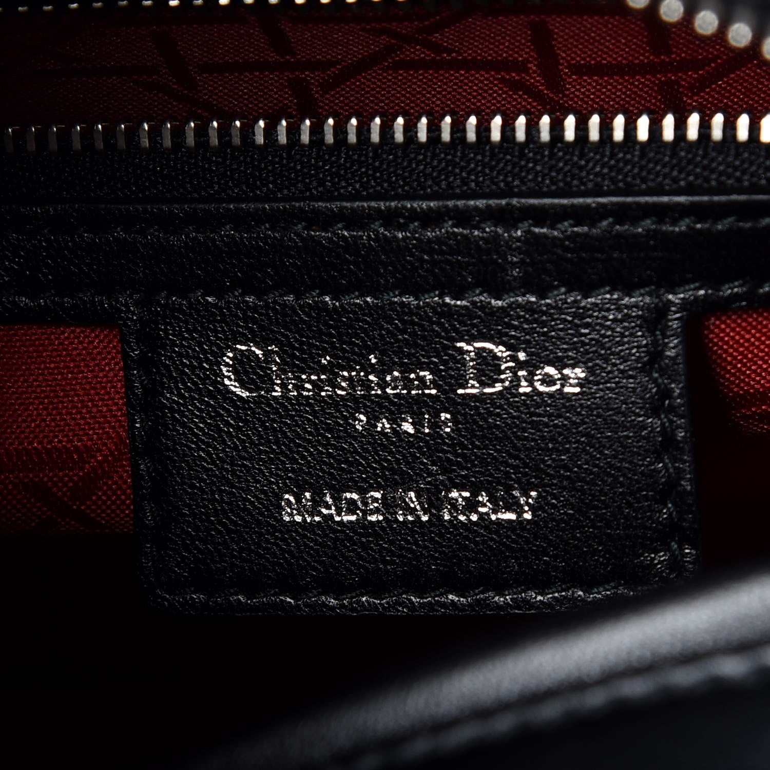 Christian Dior Lambskin Cannage Medium Lady Dior Black 6 of 9