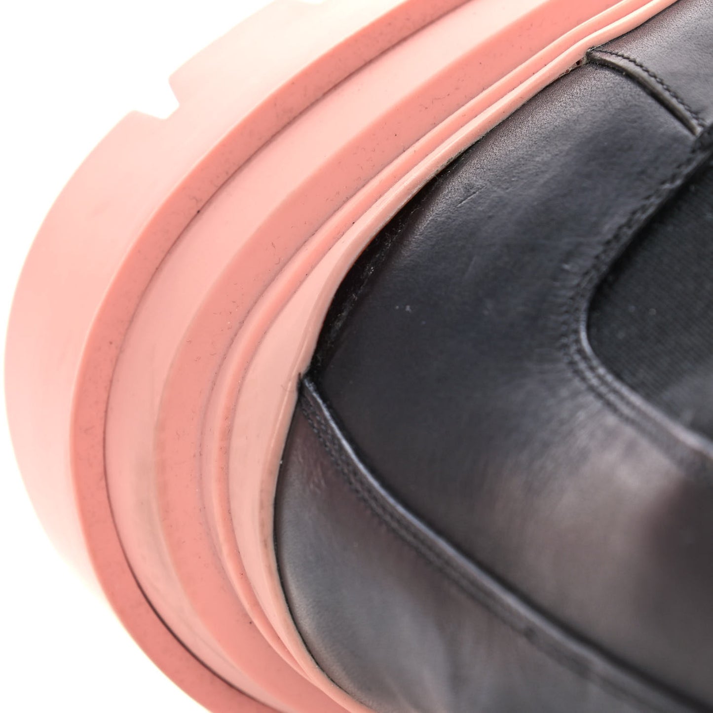 Calfskin The Tire Chelsea Boots 39.5 Black Peachy