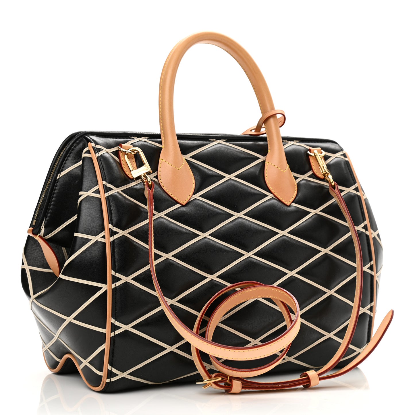 Lambskin Malletage Doc PM Black Natural