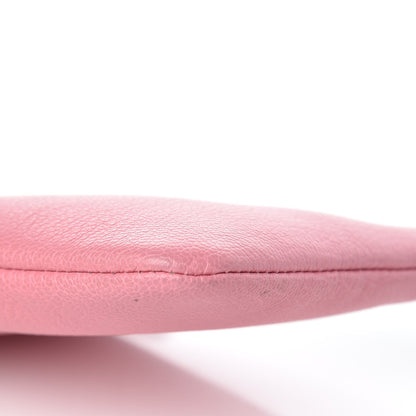 Chanel Goatskin Small CC Clover Cosmetic Case Pink 8 of 10