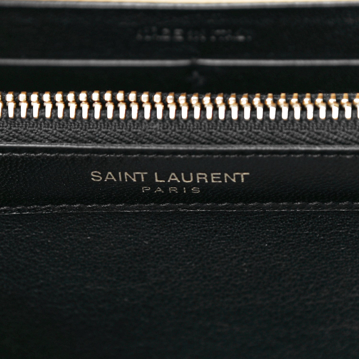 Saint Laurent Sequin Monogram Chain Wallet Gold 6 of 11