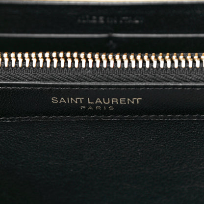 Saint Laurent Sequin Monogram Chain Wallet Gold 6 of 11