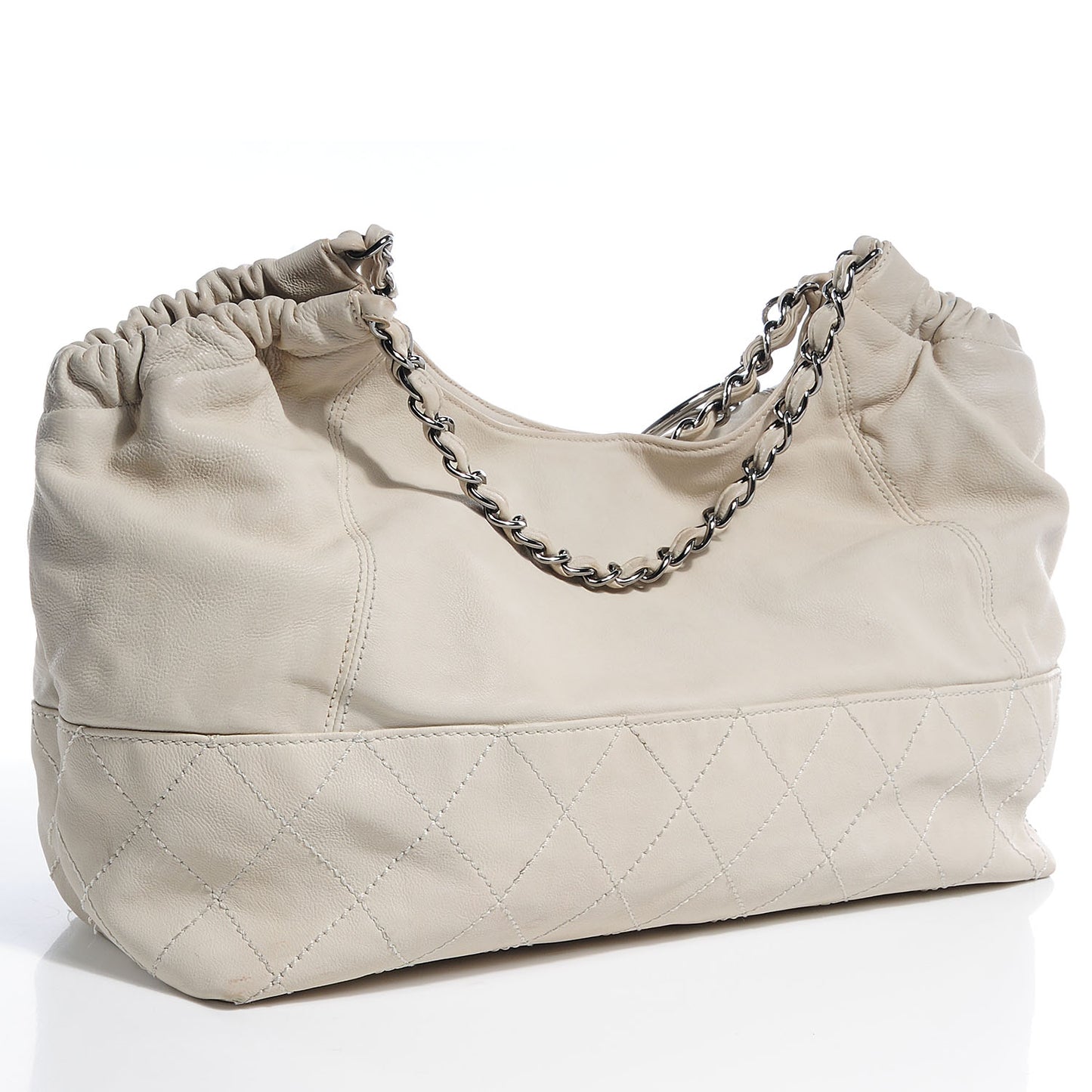 Calfskin Baby Coco Cabas White