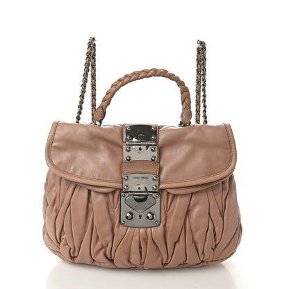 Miu Miu Nappa Matelasse Coffer Hobo Cammeo 7 of 9