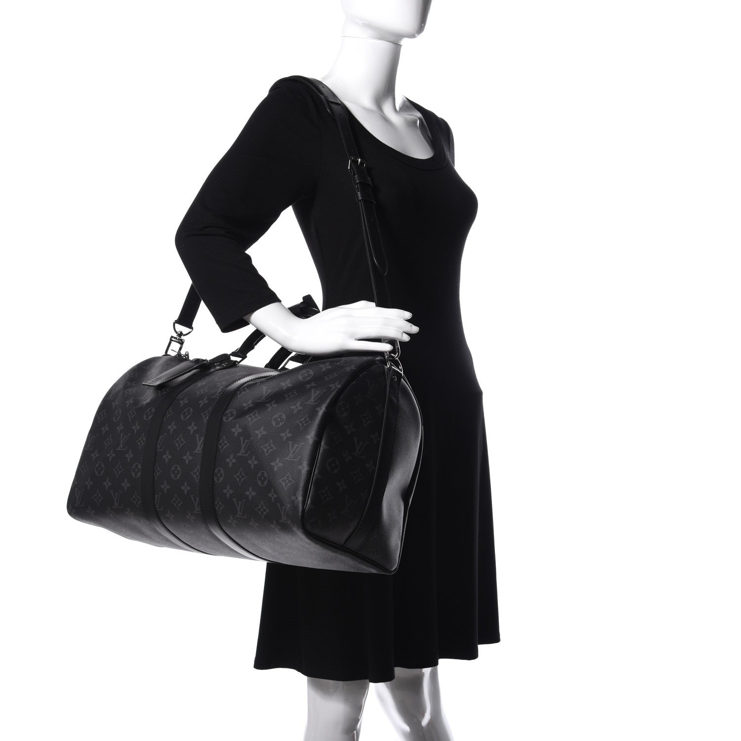 Louis Vuitton Monogram Eclipse Keepall Bandouliere 45 2 of 11