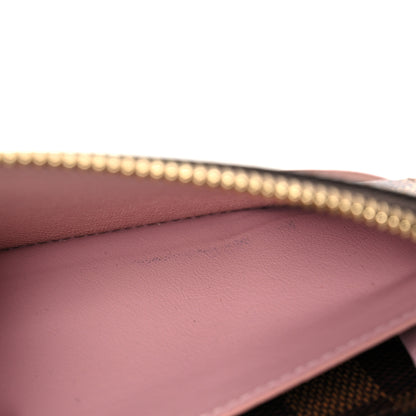 Louis Vuitton Damier Ebene Clemence Wallet Rose Ballerine 12 of 14