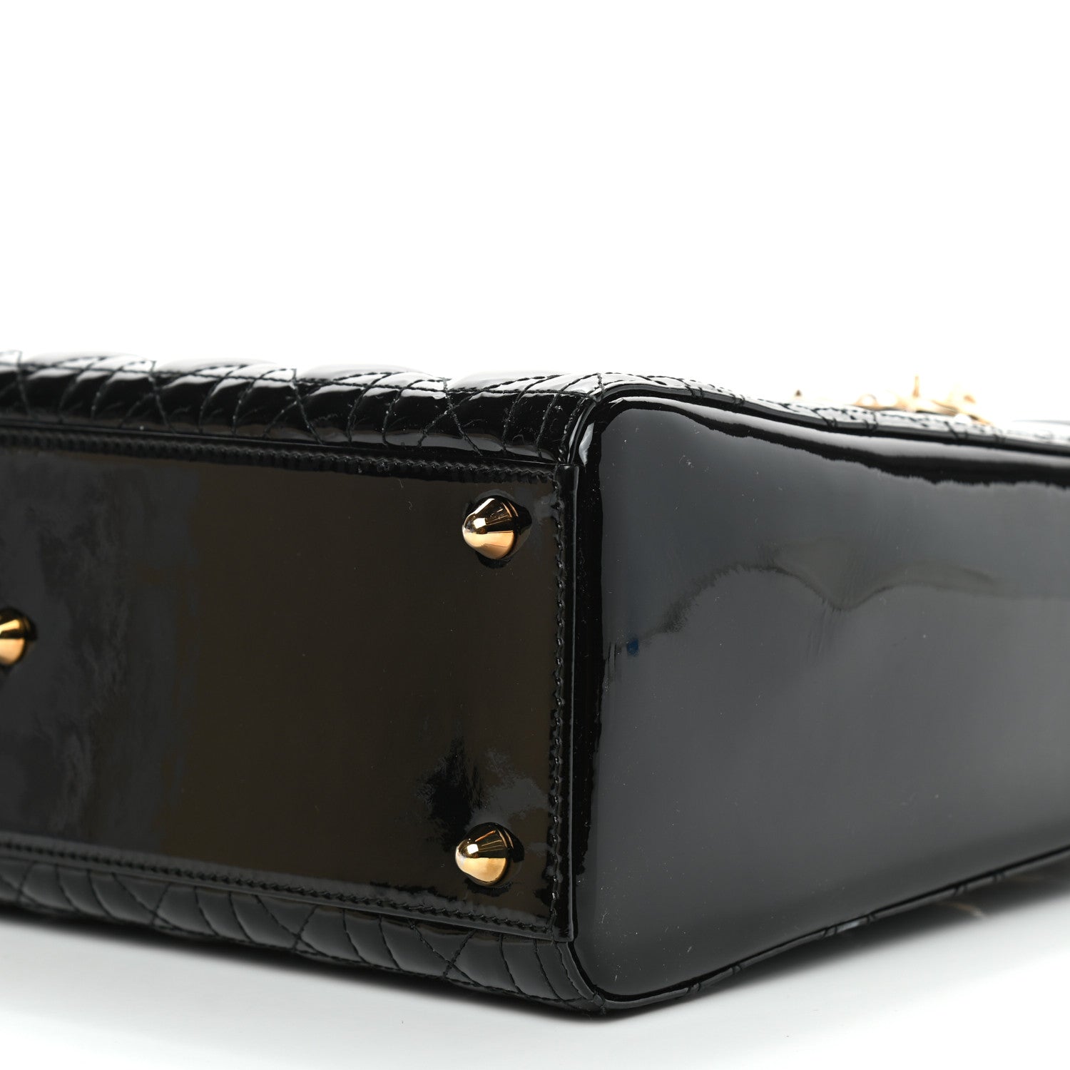 Christian Dior Patent Cannage Large Lady Dior Black 6 of 9