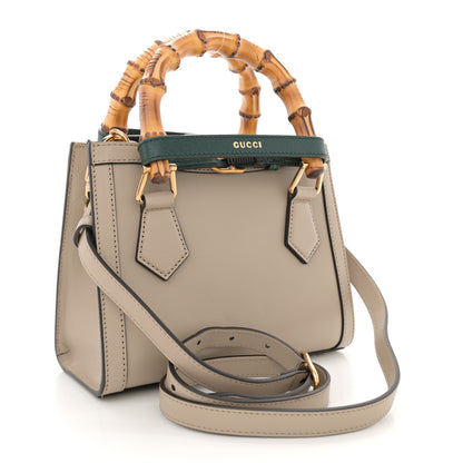 Gucci Wonka Grain Calfskin Mini Diana Tote Bag Oatmeal Vintage Green 3 of 10