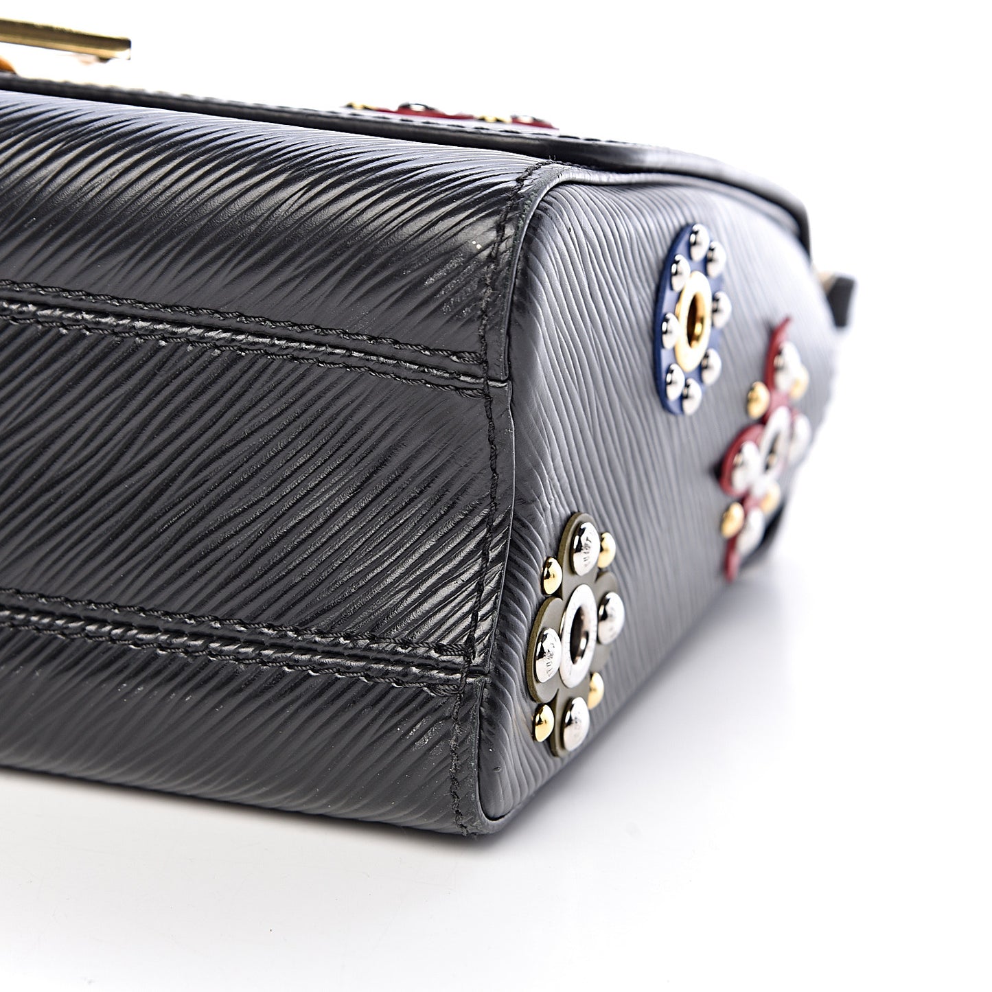 Epi Mechanical Flowers Twist Shoulder Bag MM Black