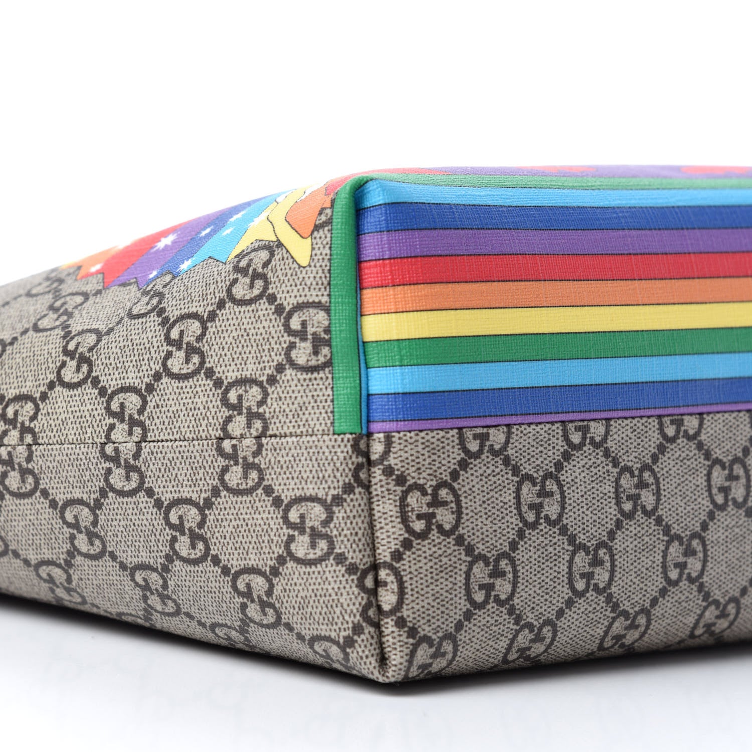 Gucci GG Supreme Monogram Childrens Rainbow Birds Tote 6 of 10