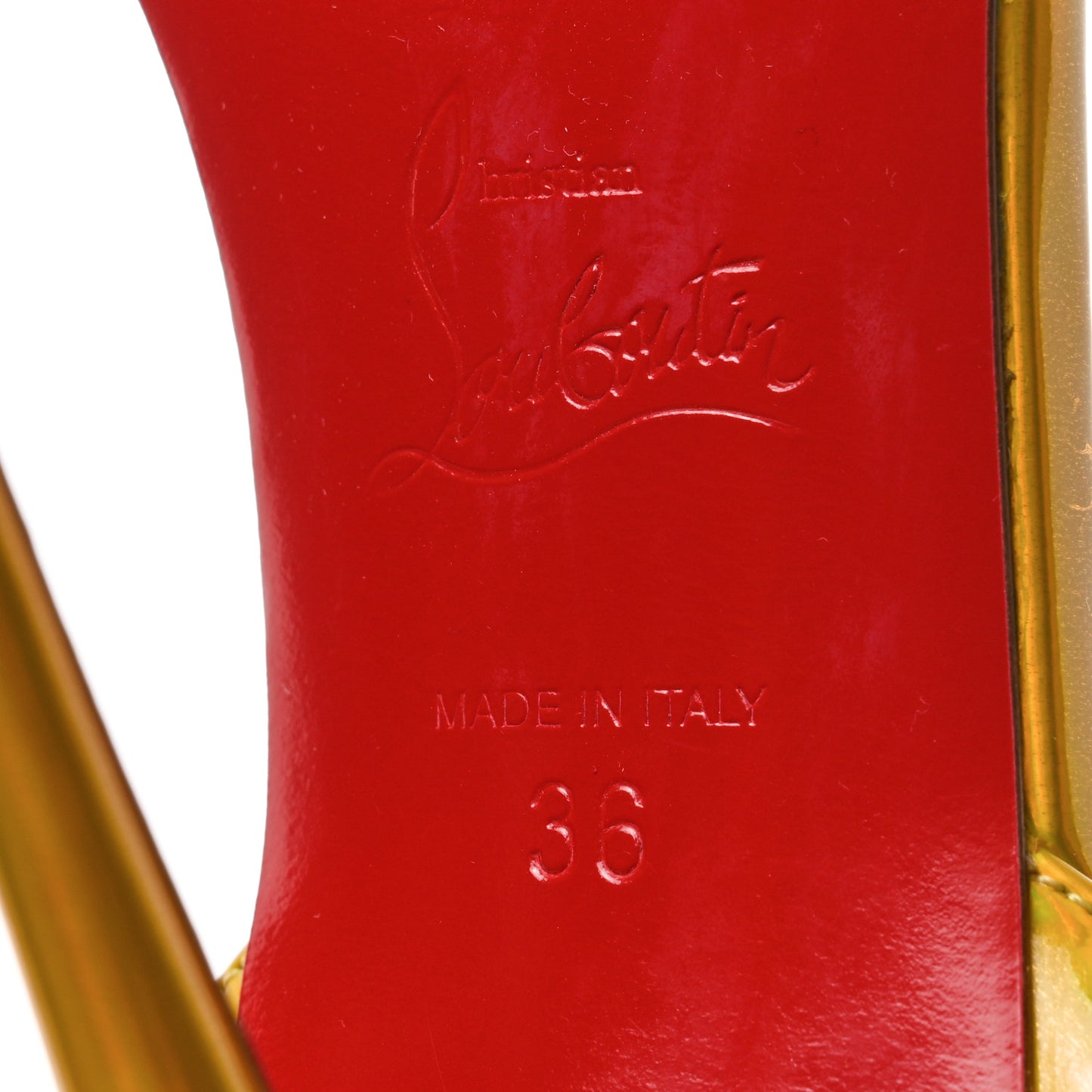 Metallic Patent Crystal Goldie Joli 100 Sandals 36 Gold