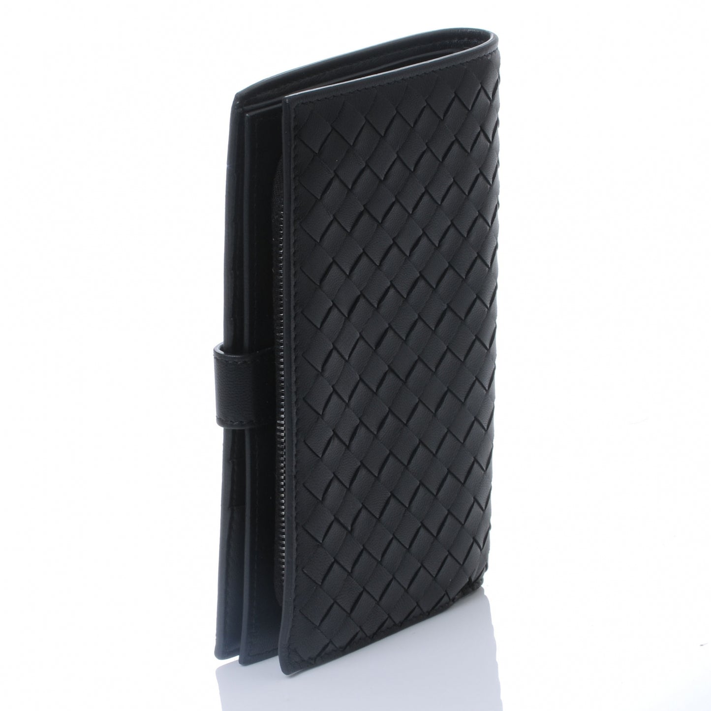 Nappa Intrecciato Continental Wallet Black