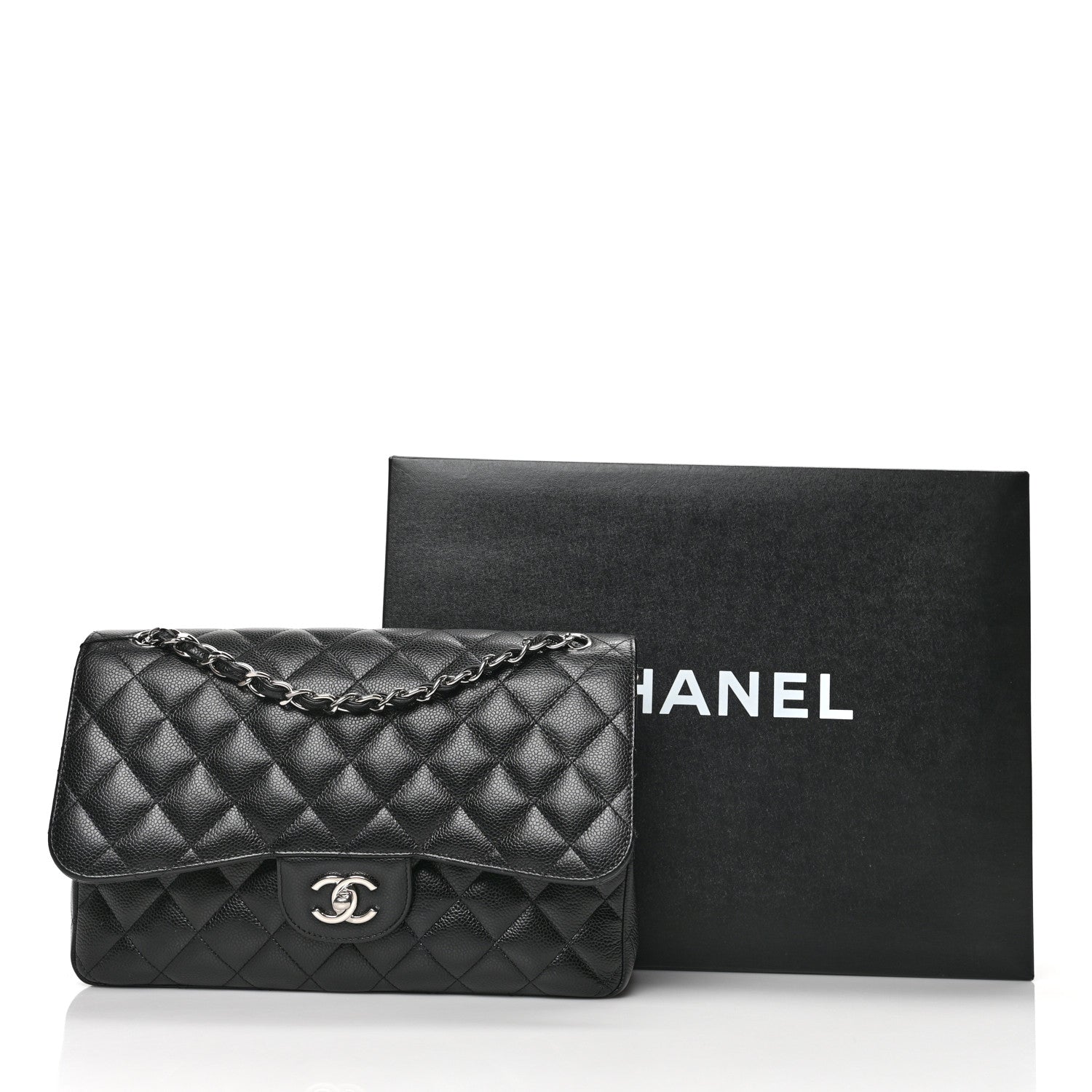 Chanel Caviar Quilted Jumbo Double Flap Black 13 of 13