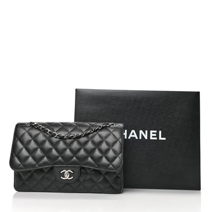 Chanel Caviar Quilted Jumbo Double Flap Black 13 of 13