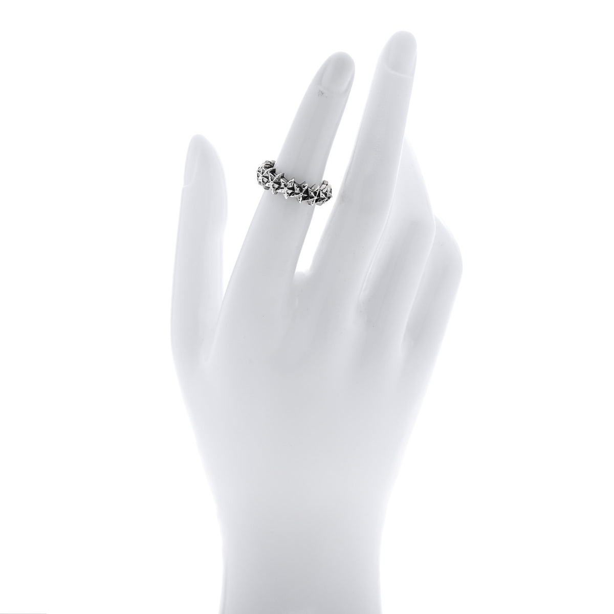 Chrome Hearts Sterling Silver Star Band Ring 49 4.75 2 of 6