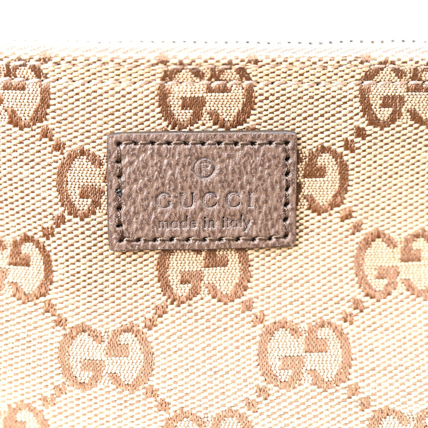 GG Monogram Web Large Giglio Tote Beige Brown