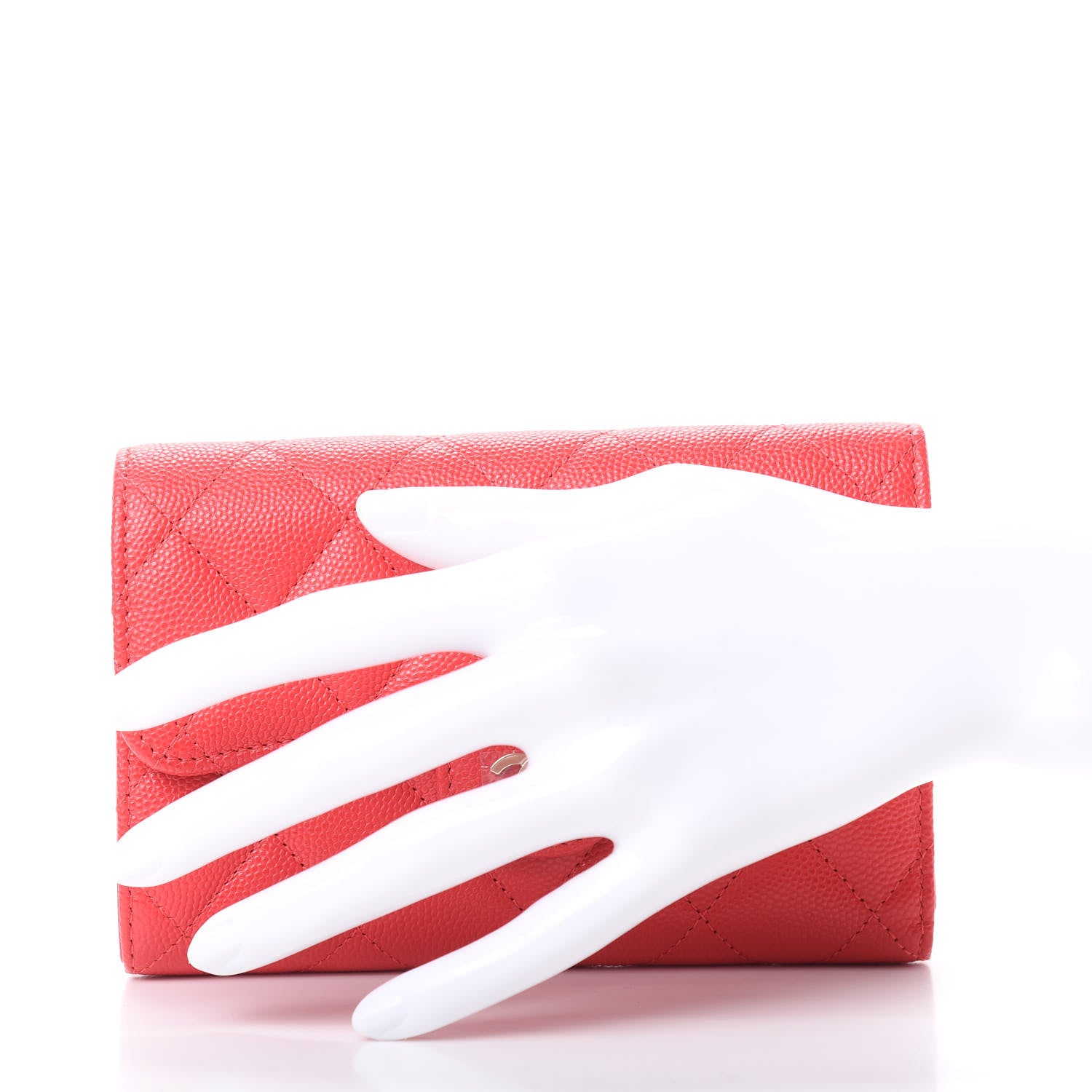 Chanel Caviar Quilted Medium Flap Wallet Red 2 of 9