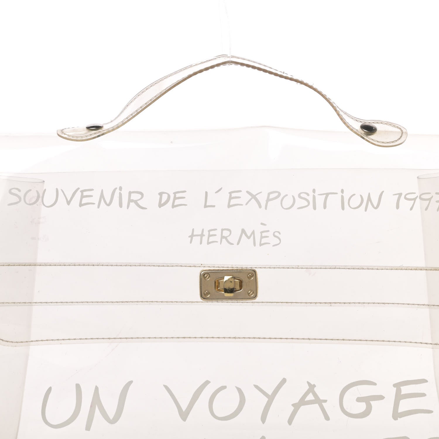 Hermes Vinyl Souvenir De L'Exposition Kelly Transparent 8 of 12