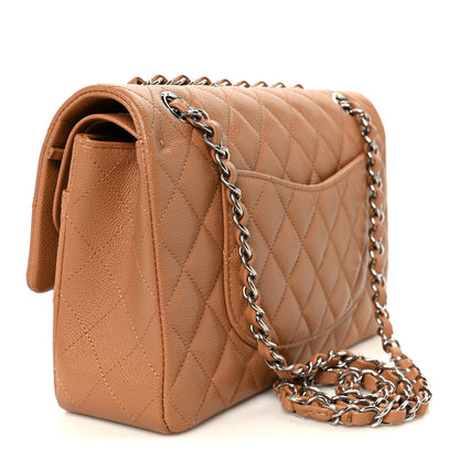 Chanel Caviar Quilted Medium Double Flap Light Brown 3 of 11