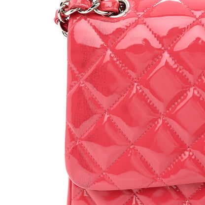 Chanel Patent Quilted Jumbo Double Flap Pink 12 of 15
